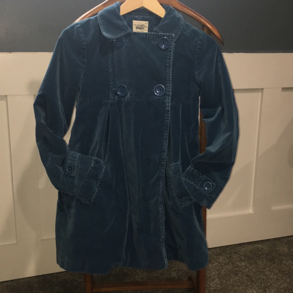 Lovely Mini Boden Girls Turquoise Blue Coat 11 12